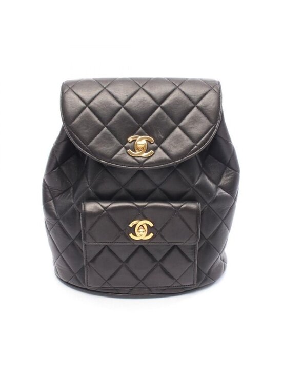Chanel Rucksack Sac Backpack Quilted Black Lambskin main image 5